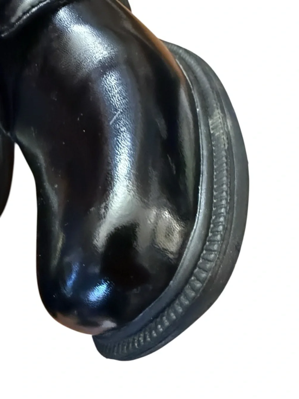 Nunn Bush Kore Comfort Black Patent Leather Oxford Shoes Slip Resistant 11M Work